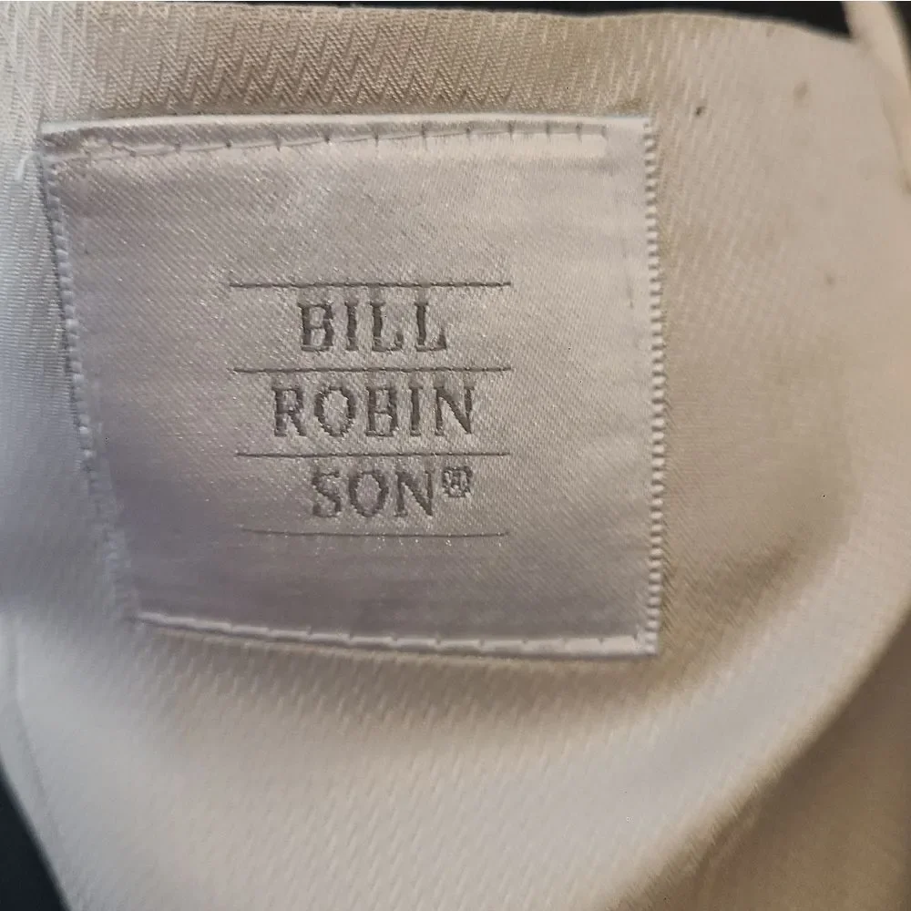 Black Wool Bill Robinson for Steven Windsor Men's Blazer Suit Jacket Sportcoat